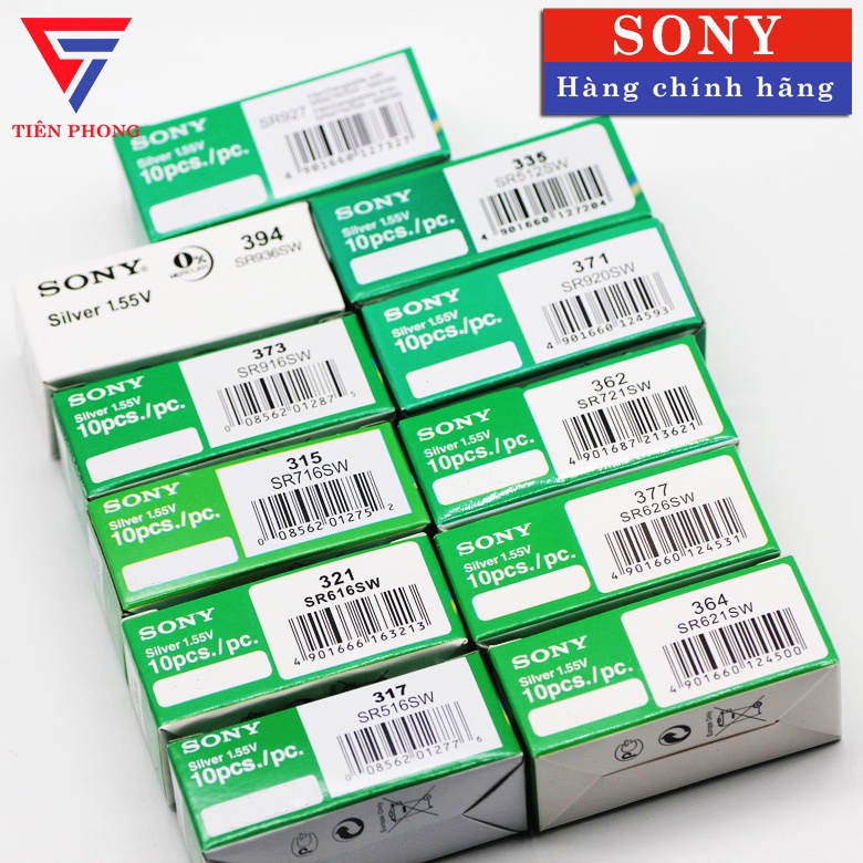 Pin đồng hồ đeo tay Sony SR416SW , SR512SW , SR516SW , SR521SW , SR716SW , SR721SW, SR916SW 1,55V chính hãng