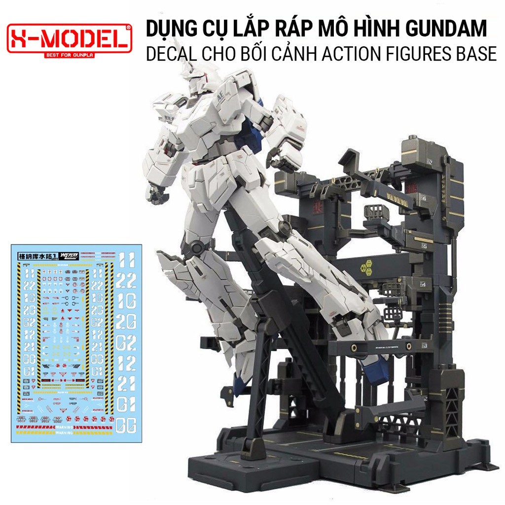 Dụng cụ gundam Decal cho bối cảnh  TY01 Smal; TY02 Large cho Figure Base Action Base, dụng cụ lắp ráp X- MODEL