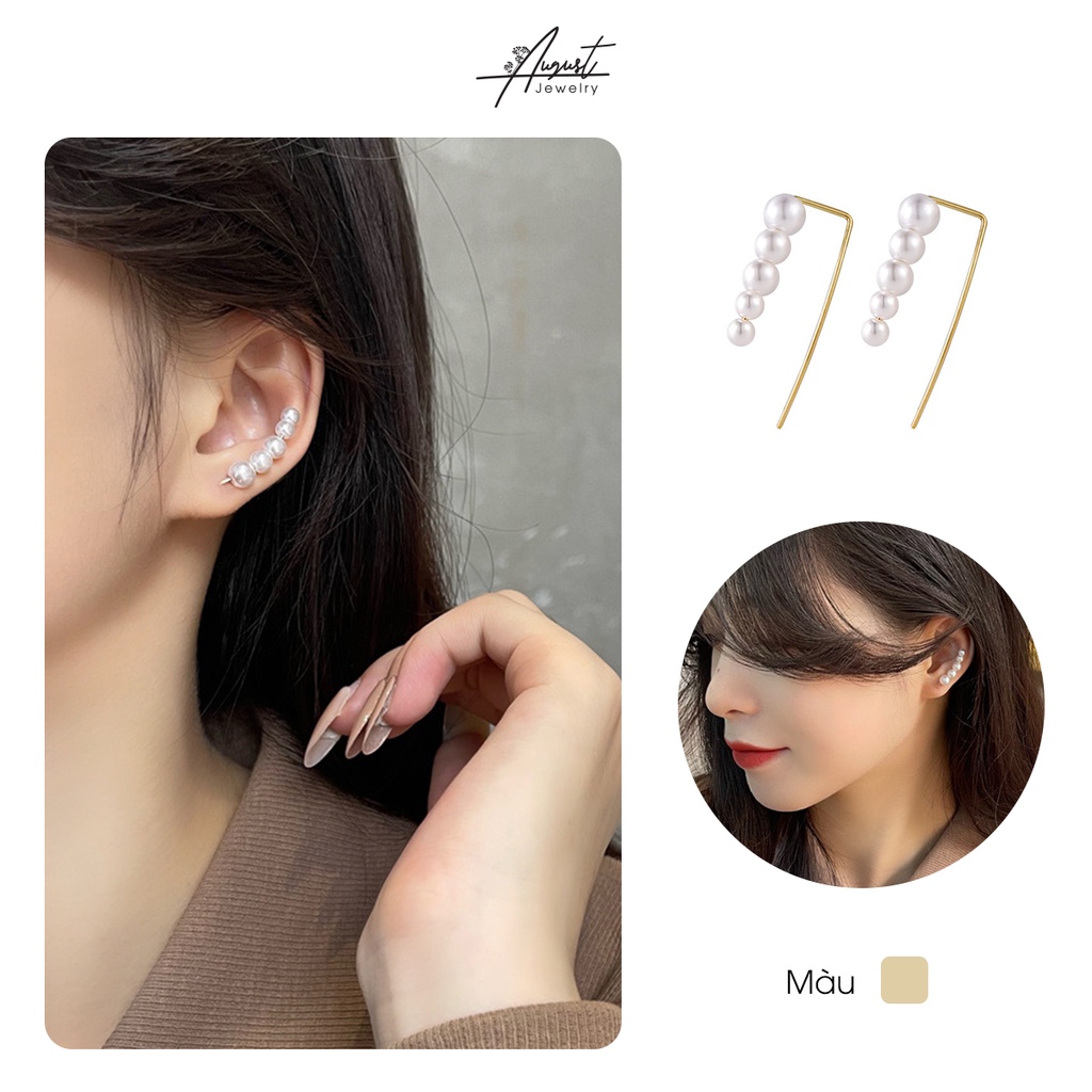 [Augustcloth | AugustJewelry] Bông tai/ Hoa tai 5 hạt cong ôm tai