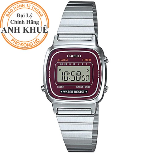Đồng hồ nữ dây kim loại Casio chính hãng Anh Khuê LA670WA-4DF