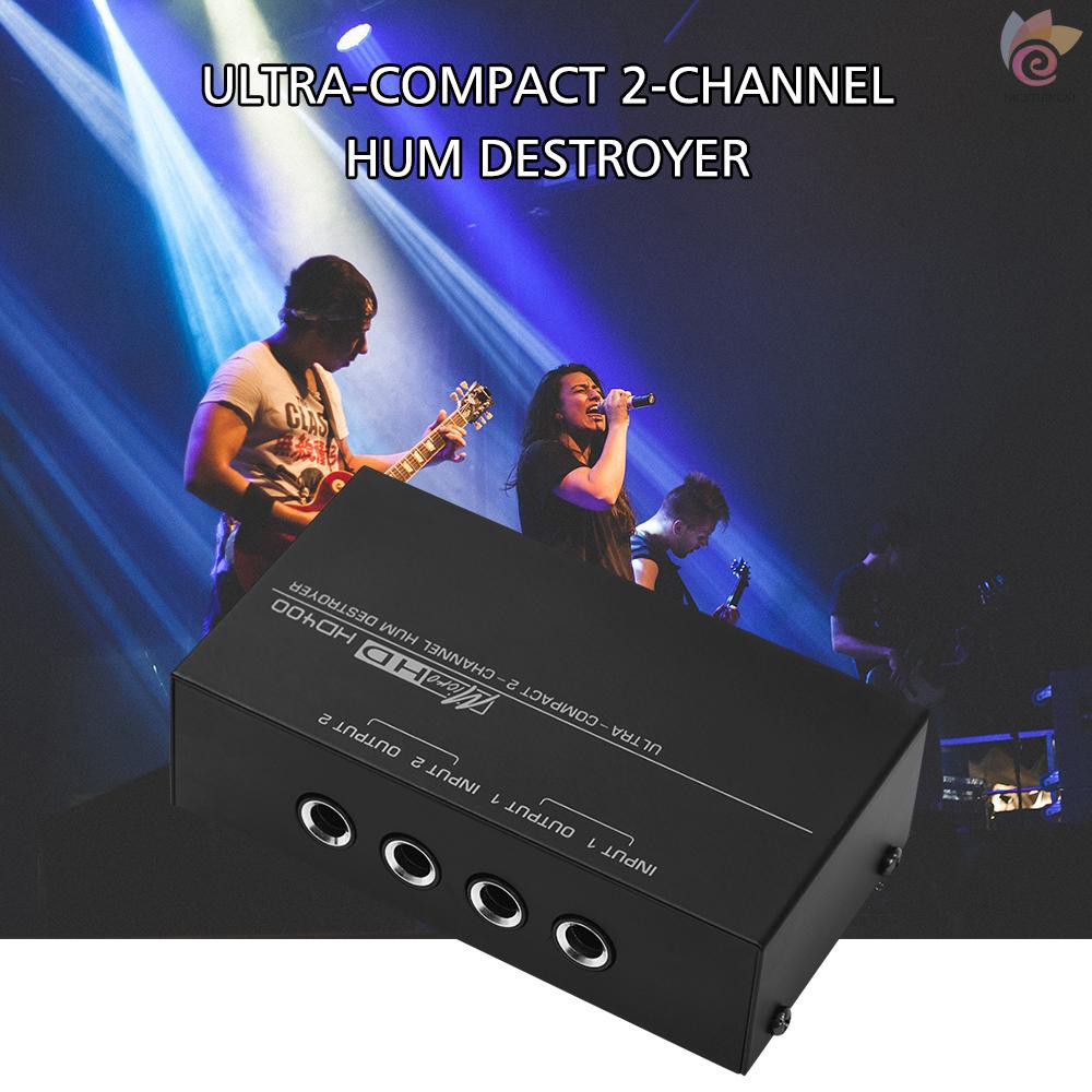 CHANNEL Thiết Bị Lọc Tiếng Ồn Bv Ultra-Compact Hum 2 Kênh Hum Với Đầu Ra Đầu Ra 1 / 4 Inch