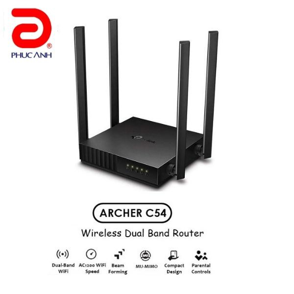 Bộ phát wifi TP-Link Archer C54 AC1200Mbps, Hàng chính hãng