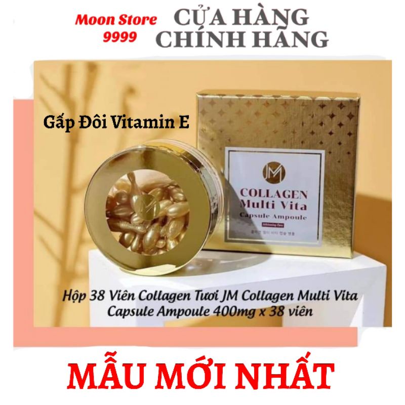 (Hộp 38 Viên) Serum Collagen Tươi JM Collagen Multi Vita Capsule, Serum Collagen Tươi Hàn Quốc