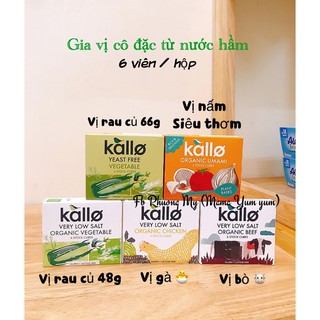 Date 6,12/2022 Gia vị cô đặc từ nước hầm KALLO Organic của Anh cho bé từ 6 tháng ăn dặm( dạng tuýp, viên, bột )