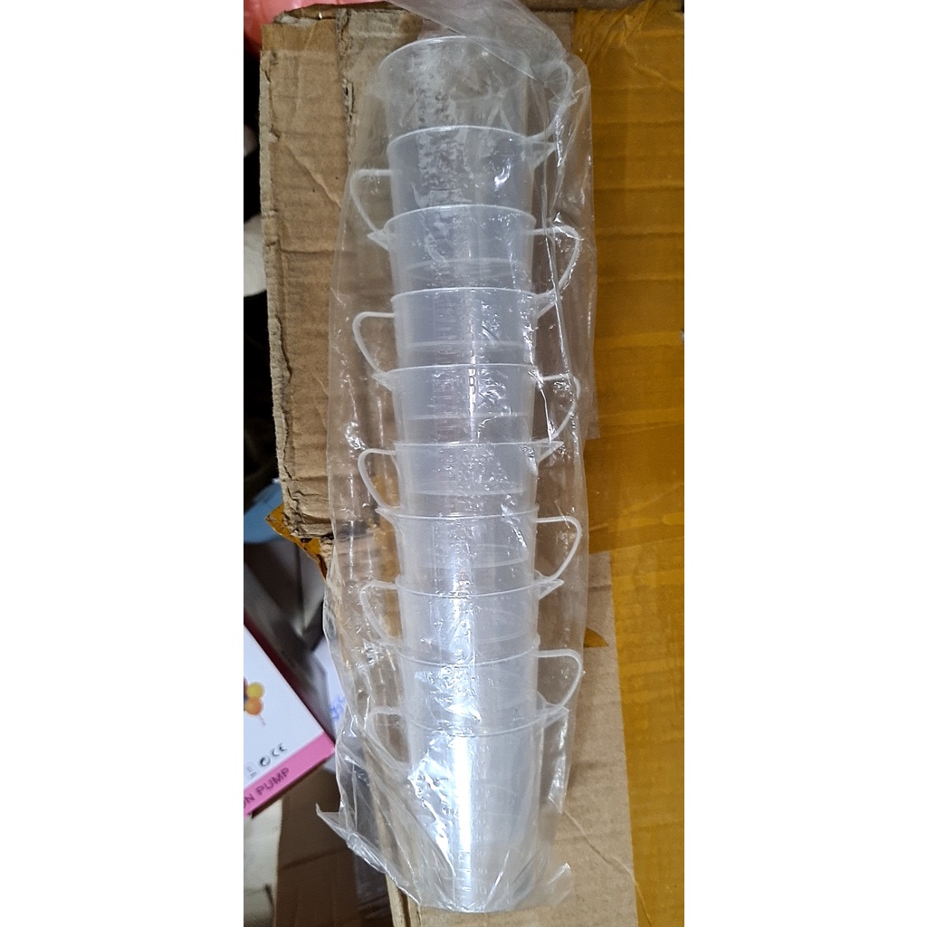 Ca Đong Chia Vạch Bằng Nhựa 100ml (Bộ 4 Cái)