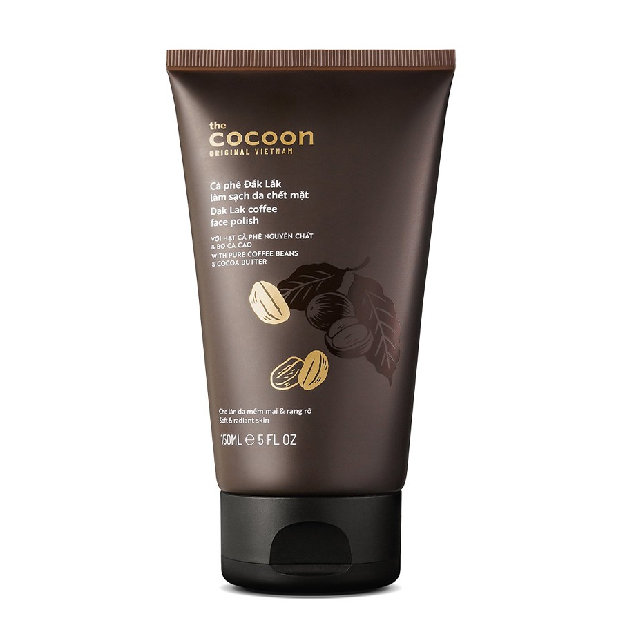 Bộ Cà Phê Đắk Lắk Làm Sạch Da Chết Cocoon Tẩy da chêt Da Mặt 150ml VÀ Body 200ml