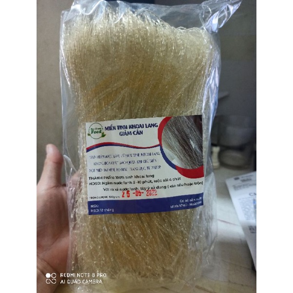 Miến khoai lang công nghệ sợi rút  hàn quốc gói 500g siêu ngon mà không bị nát khi để lâu.