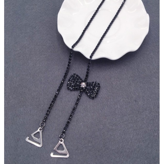 Dây áo ngực bra cao cấp đính đá hình nơ lấp lánh sang chảnh