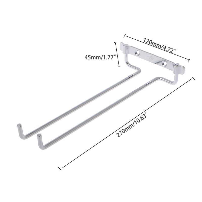 Giá Đỡ Ly Rượu Thủy Tinh Một Hàng 10-Inch Dành Cho Nhà Bếp