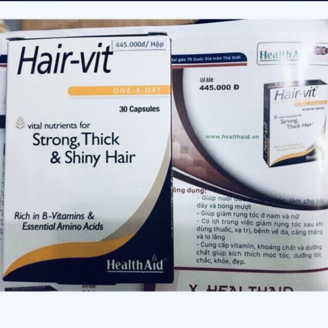 HealthAid Hair-Vit (Made in:Anh)(hàng chính hãng)(bổ sung vitamin cho tóc,móng,kích thích mọc tóc,giúp tóc móng khỏe)
