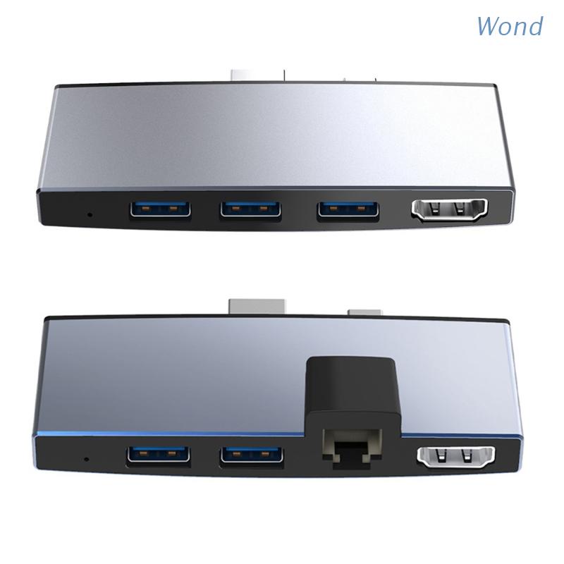 Bộ chia cổng USB 3.0 4K HDMI Rj45 SD TF 6 trong 1 cho laptop
