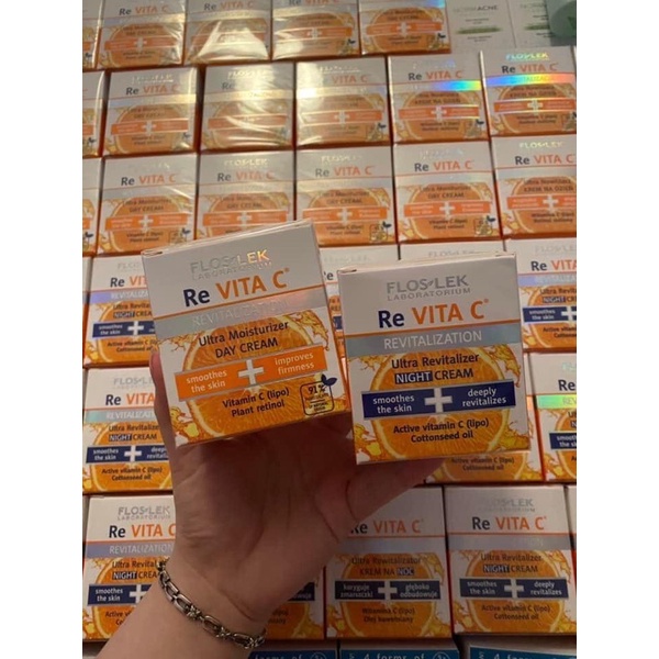 Kem dưỡng ngày và đêm Floslek Re Vita C 50ml làm sáng, chống lão hoá