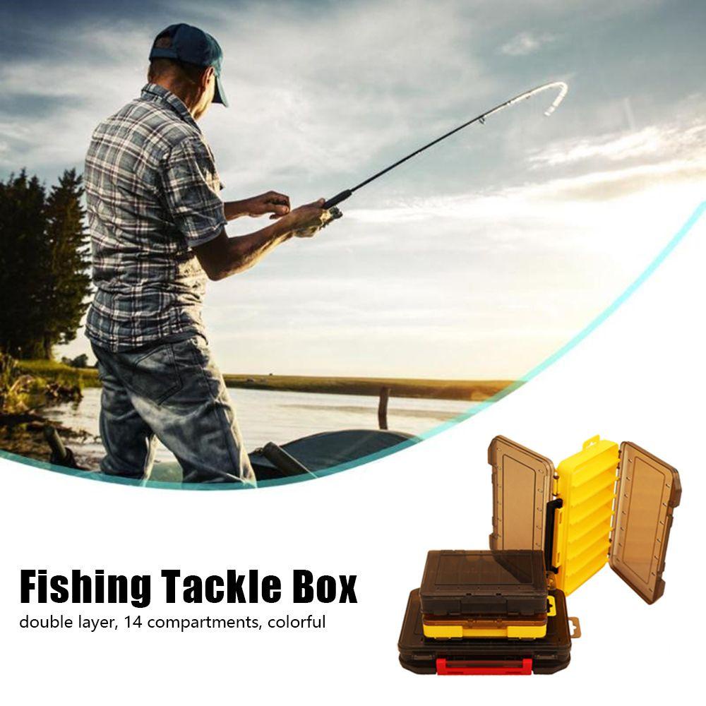 MUVAKO Hộp Đựng Mồi Câu Cá Hai Tầng Tiện Lợi