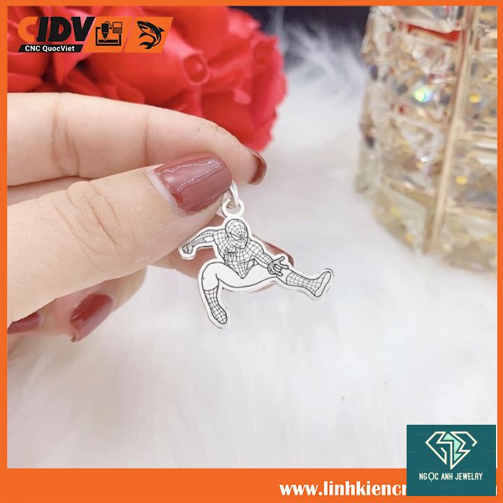 Dây chuyền bạc, vòng cổ bạc  cho bé trai ,mặt khắc tên ,mẫu ngộ nghĩnh khắc tên miễn phí -g250
