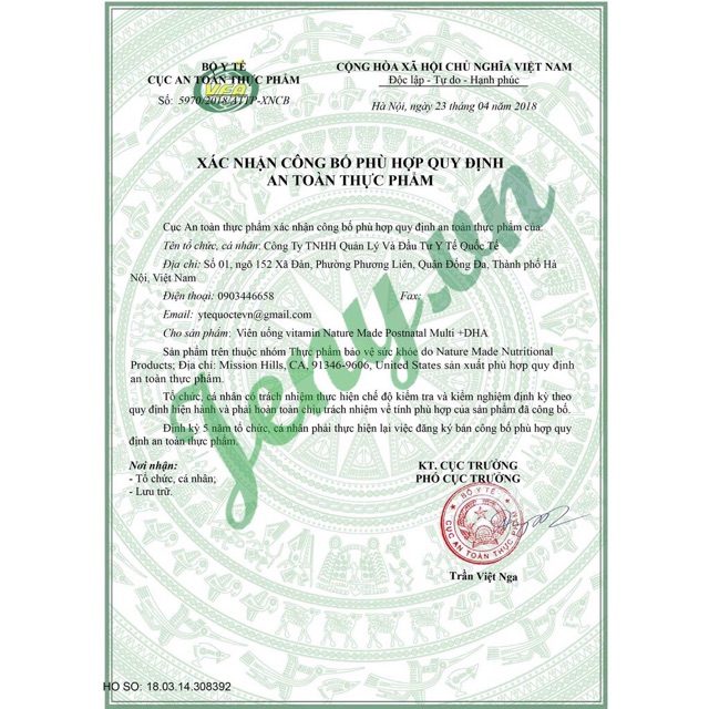 60 viên date 2024 Vitamin cho con bú Nature Made Postnatal Multi DHA