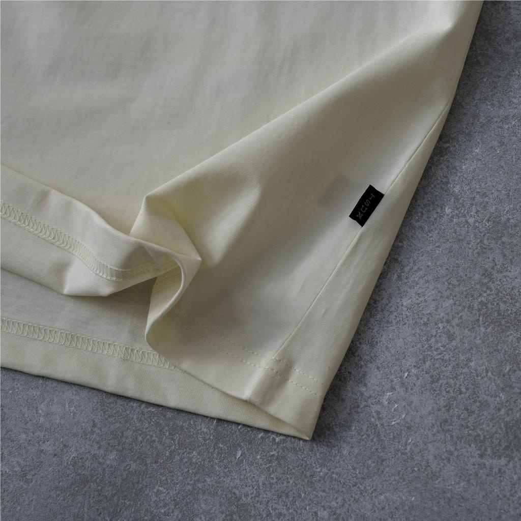 Áo thun TSUN Basketball Kem - [UNISEX] - In Nổi - Thêu Tay Áo