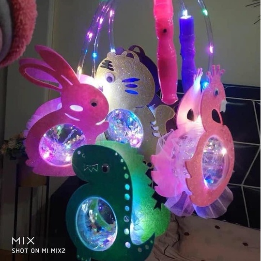 Lồng đèn trung thu phát sáng hình thú cho bé hot trend HAPPYKID LDTT