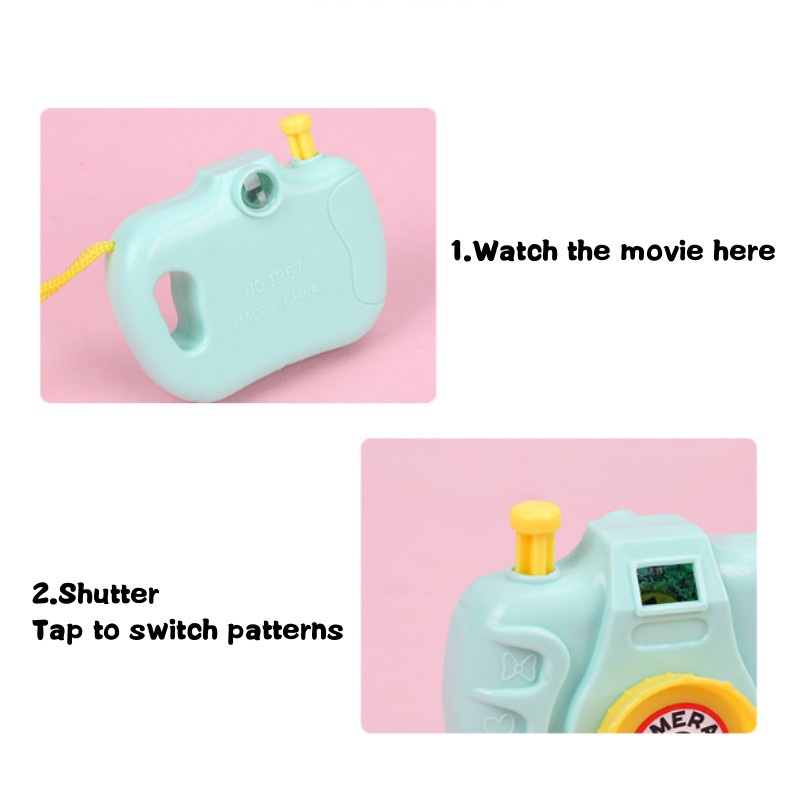 Máy Ảnh Đồ Chơi Mini Họa Tiết Hoạt Hình Sáng Tạo Cho Bé