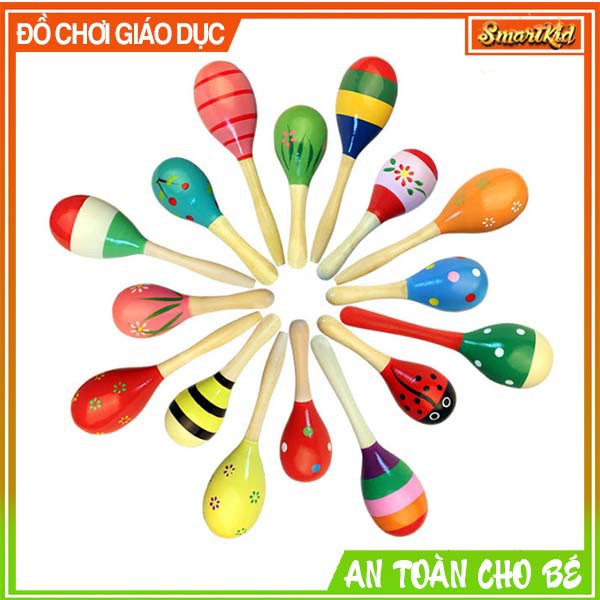 Đồ Chơi Búa Cát Maracas Bằng Gỗ Cho Bé