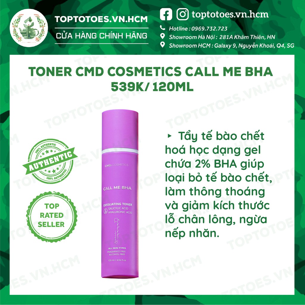 Toner Call Me BHA CMD Cosmetics làm sạch sâu, se lỗ chân lông