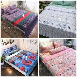 Bộ ga gối đũi cotton 5 món siêu mềm mịn