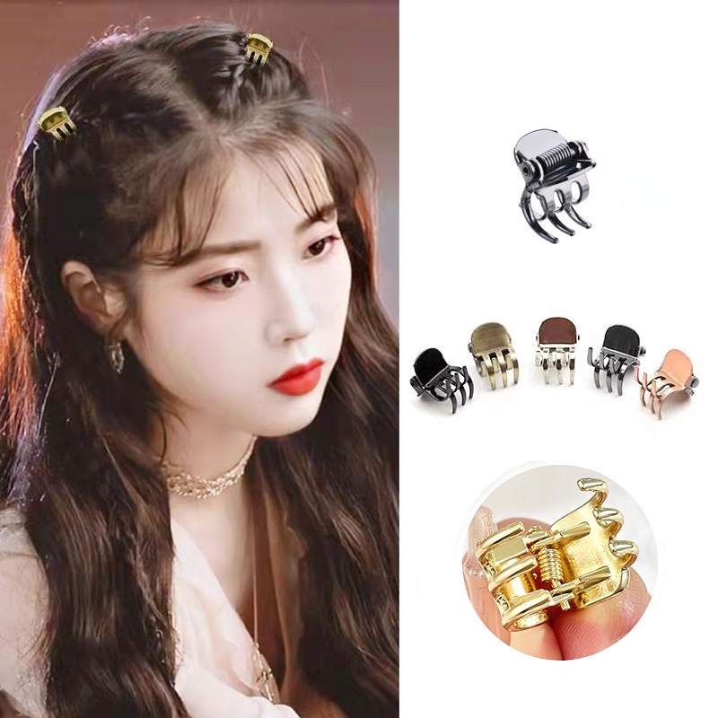 Set 2 Kẹp Tóc Mini Bằng Đồng Phong Cách Cổ Điển Thời Trang Hàn Quốc