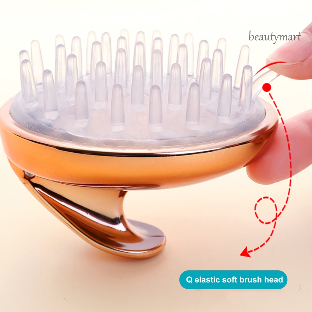 [Hàng mới về] Lược gội mát xa da đầu nhỏ gọn thiết kế răng lược silicon mềm mại chăm sóc làn da tiện dụng spa/tại nhà