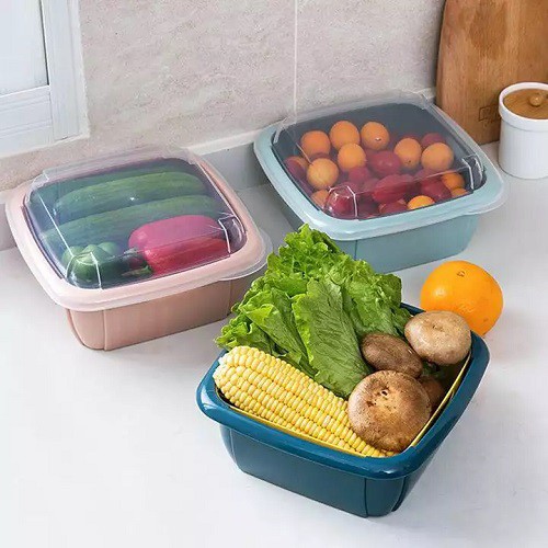 [FREE SHIP] Rổ kèm thau có nắp đậy 3IN1