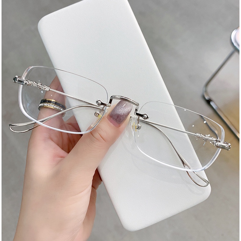 Kính đọc sách chống ánh sáng xanh không khung mới Kính đọc sách thời trang nam nữ thoải mái Độ + 100 ° (+1,00), + 150 ° (+1,50), + 200 ° (+2,00), + 250 ° (+2,50), + 300 ° (+3,00), + 350 ° (+3.50), + 400 ° (+4.00)