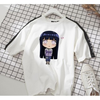 Áo thun Cotton Unisex - Nhân vật Hinata - Naruto - Chibi - Hinata đỏ mặt