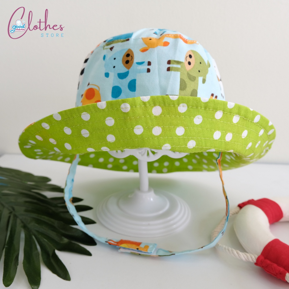 Mũ rộng vành cho bé, Nón vành tròn chống nắng thời trang mùa hè sành điệu