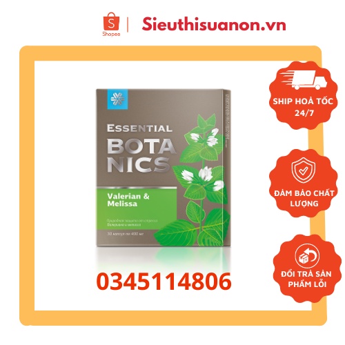 [Hỗ trợ giấc ngủ] thức ăn che chở sức khỏe hiện trạng Essential Botanics Valerian &amp; Melissa – 30 viên