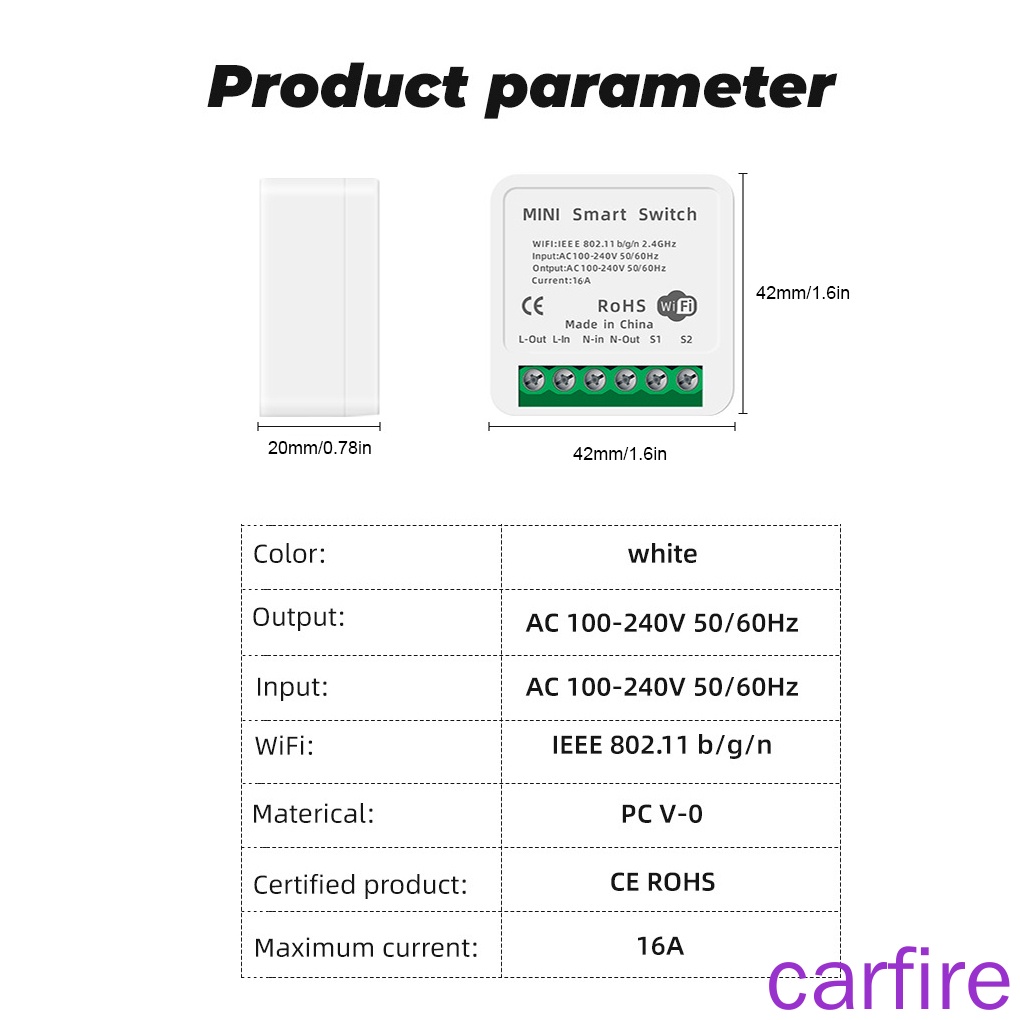 Công tắc thông minh mini không dây 16A | BigBuy360 - bigbuy360.vn