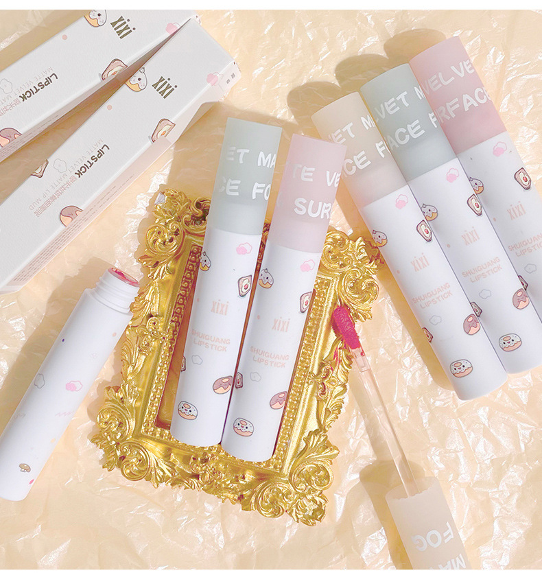 Xixi Son Môi Nhung Lì Thỏi Nhỏ Màu Trắng