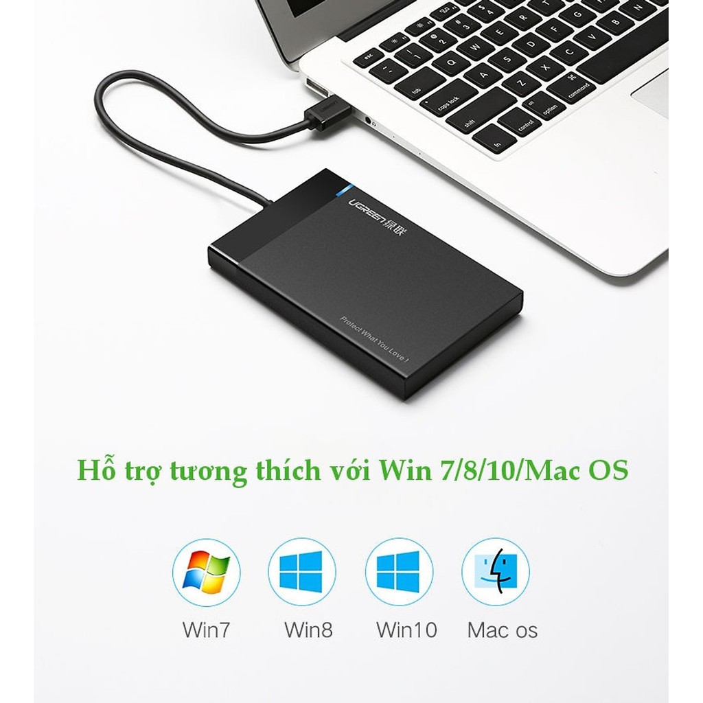 Hộp Đựng Ổ Cứng 2.5 inch USB 3.0 Ugreen 30847 - HDD Box Chính Hãng