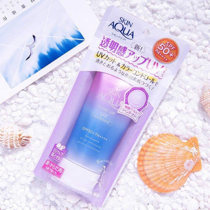 Kem chống nắng nâng tone Skin Aqua Tone Up UV Essence SPF50+ PA++++ 80g - Lavender