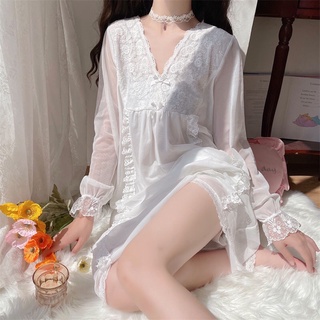 ĐẦM NGỦ CỔ REN THÊU BÚP BÊ ULZZANG
