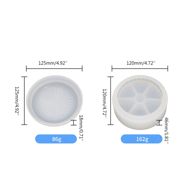 Khuôn Tròn Nhiều Ngăn Làm Trang Sức Chất Liệu Nhựa Resin