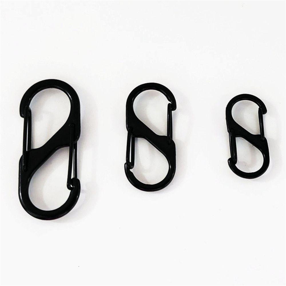 Set 10 Móc Khóa Carabiner Bằng Thép Không Gỉ Chống Trộm