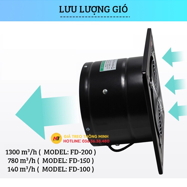 Quạt Hút Mùi Nhà Vệ Sinh , Nhà Bếp , Phòng Ngủ - Quạt Hút Thông Gió FD 100 / FA 100 - 20W / Sức Gió 140 m3/h