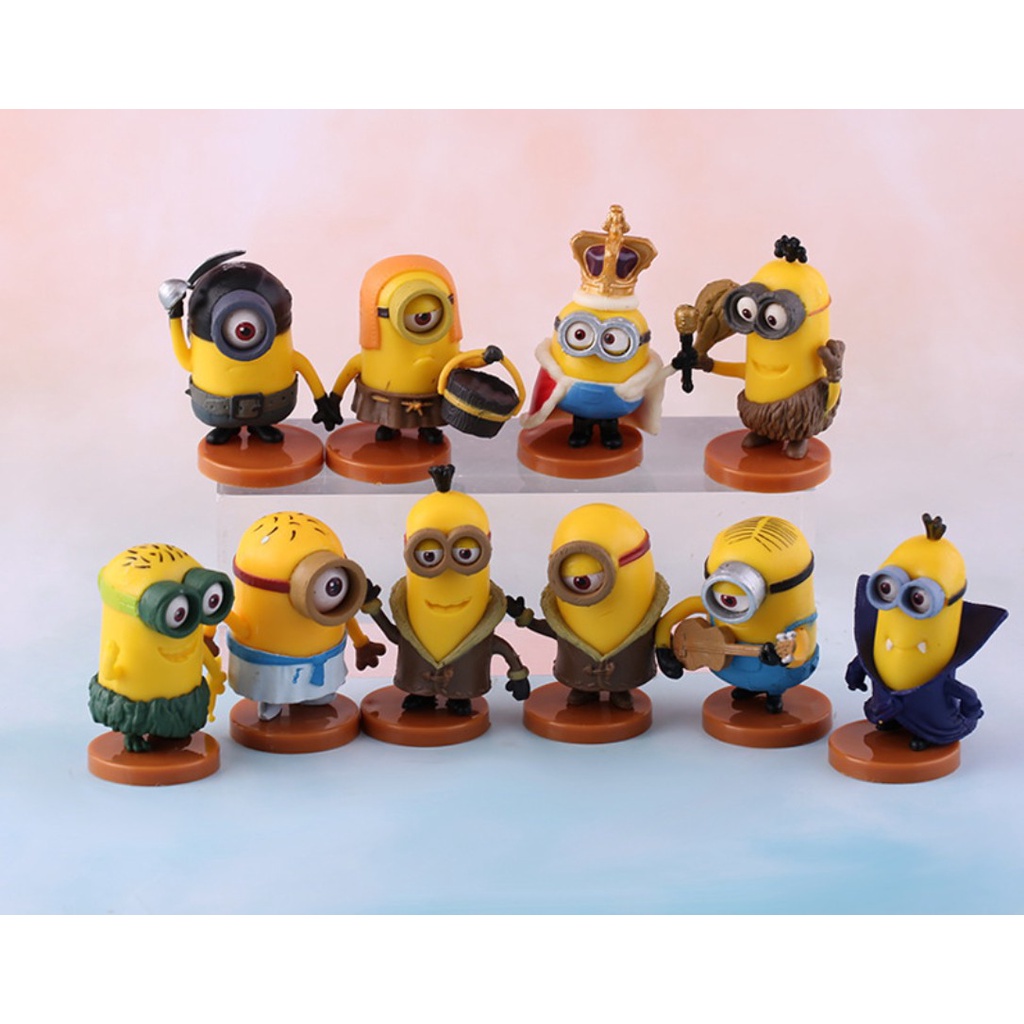Set 10 Mô Hình Nhân Vật Phim Hoạt Hình Despicable Me Bằng PVC