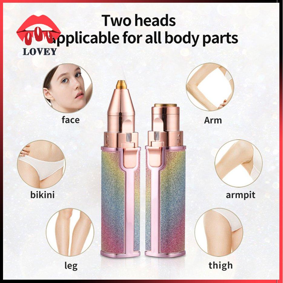 [Hàng mới về] Máy Tỉa Lông Mày 2 Trong 1 Có Thể Sạc Lại Bằng Cổng Usb