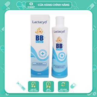 Sữa tắm gội trẻ em Lactacyd Bb 250ml, sữa tắm an toàn cho làn da bé