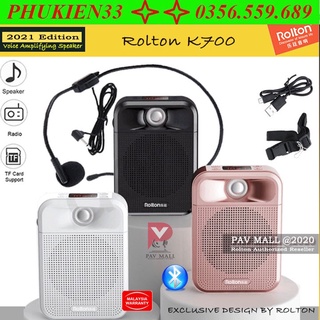 Loa trợ giảng Rolton K700, Micrô Bluetooth 5.0, Loa FM trợ giúp thầy cô giáo khuếch đại âm thanh khi giảng dạy.