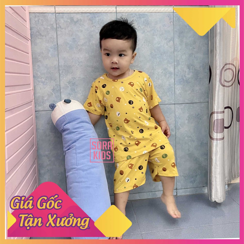 Bộ Quần Áo Cộc Tay Minky Mom, bộ cộc tay cho bé trai bé gái hình thú nhỏ đáng yêu co dãn, thẫm hút tốt