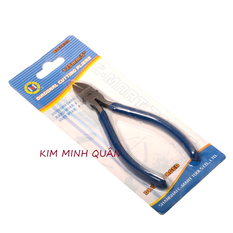 Kìm Cắt Chân Linh Kiện Điện Tử Miệng Nghiên Cao Cấp 125mm/5&quot; B0218 C-Mart