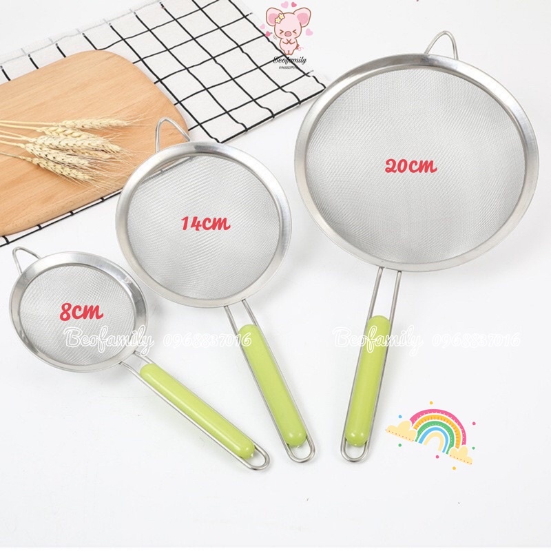 [Nội trợ là phải có] Dụng Cụ Rây, Lọc Nhỏ Thức Ăn, Rây Đồ Ăn Dặm Cho Bé Có Tay Cầm Tiện Lợi Beosmart
