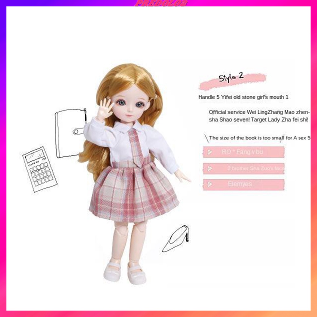 Búp Bê BJD 1 / 6 Có Khớp Nối 30cm Kèm Tóc Giả 30cm