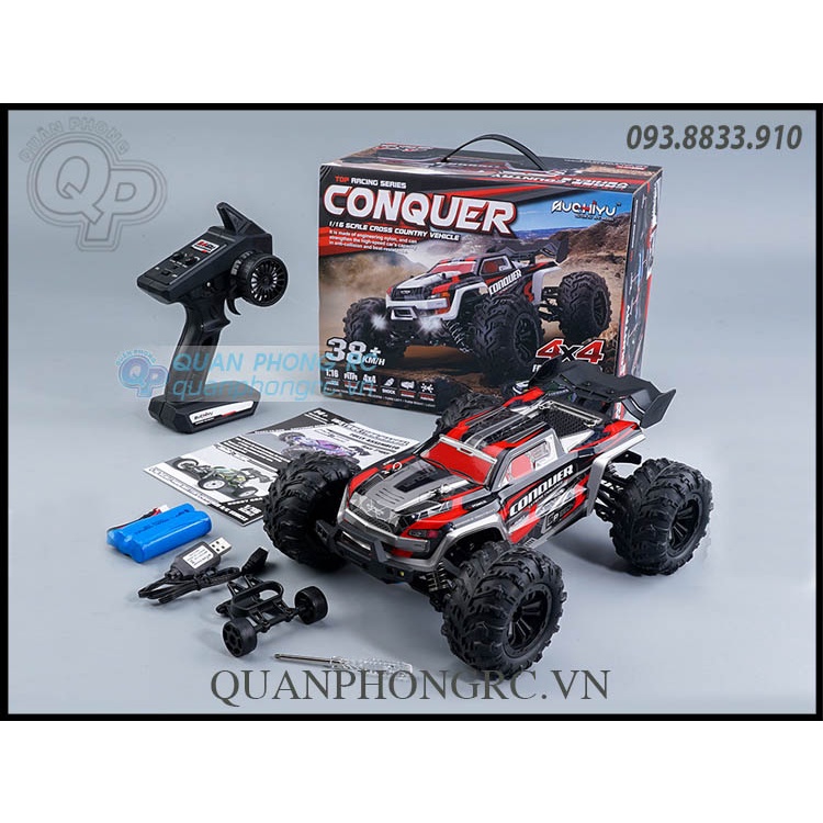 Xe Điều Khiển SCY 16102 CONQUER 1/16 2.4G 4WD High Speed RC Truck Car With Head-up Wheels