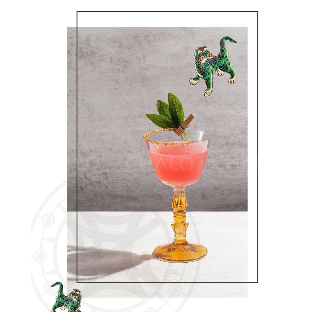 Ly thủy tinh Cocktail hình thổ dân Libbey Amber Maitai - 200 ~ 250ml - 824704 &amp; 824711 [Made in EU]